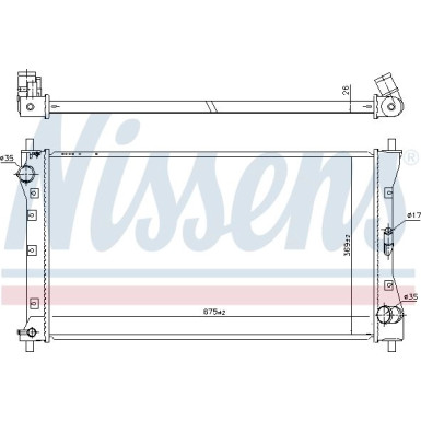 Nissens | Kühler, Motorkühlung | 64256