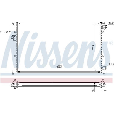 Nissens | Kühler, Motorkühlung | 652441