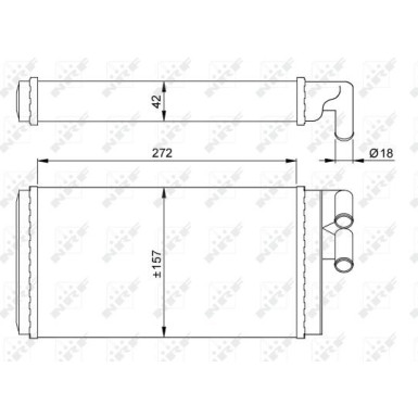 NRF | Wärmetauscher, Innenraumheizung | 50602
