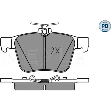 Meyle | Bremsbelagsatz, Scheibenbremse | 025 250 0916/PD
