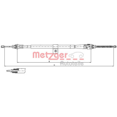 Metzger | Seilzug, Feststellbremse | 17.0007