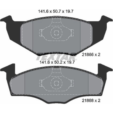 Textar | Bremsbelagsatz, Scheibenbremse | 2186603