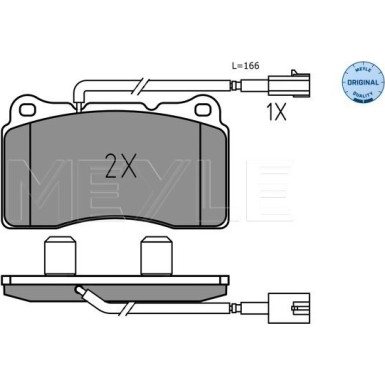 Meyle | Bremsbelagsatz, Scheibenbremse | 025 237 5716
