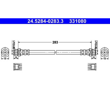 ATE | Bremsschlauch | 24.5284-0283.3