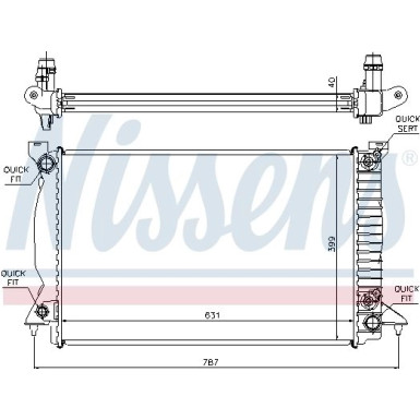 Nissens | Kühler, Motorkühlung | 60314A