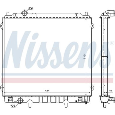 Nissens | Kühler, Motorkühlung | 67483