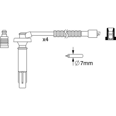 BOSCH | Zündleitungssatz | 0 986 357 262