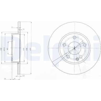 Delphi | Bremsscheibe | BG3840