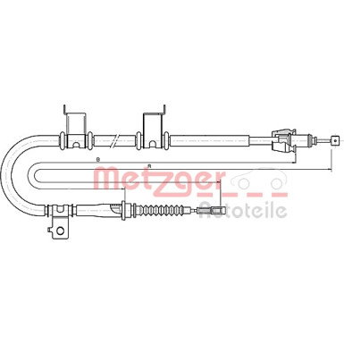 Metzger | Seilzug, Feststellbremse | 17.6052