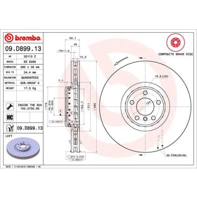 Brembo | Bremsscheibe | 09.D899.13