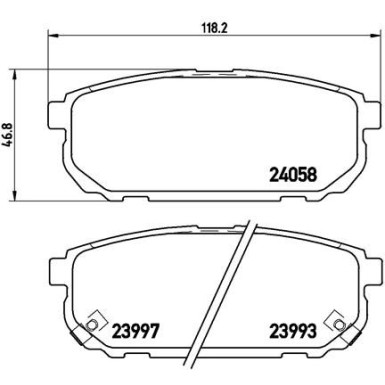 Brembo | Bremsbelagsatz, Scheibenbremse | P 30 023