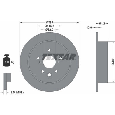 Textar | Bremsscheibe | 92179803