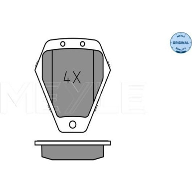 Meyle | Bremsbelagsatz, Scheibenbremse | 025 214 5218/W