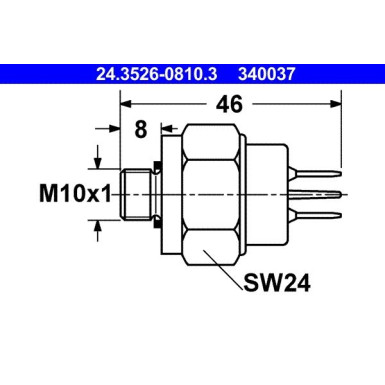 ATE | Bremslichtschalter | 24.3526-0810.3