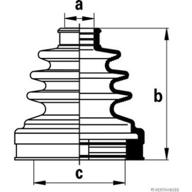 Herth+Buss Jakoparts | Faltenbalgsatz, Antriebswelle | J2885016