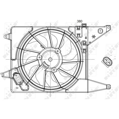 NRF | Lüfter, Motorkühlung | 47225
