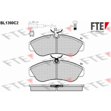 FTE | Bremsbelagsatz, Scheibenbremse | 9010164