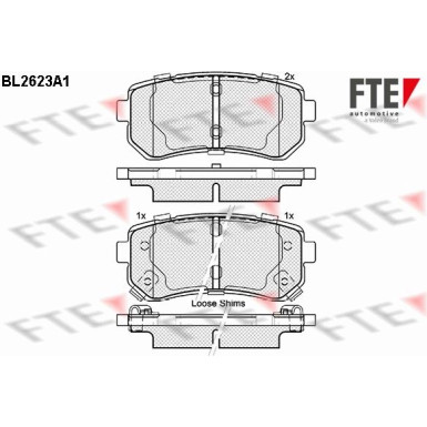 FTE | Bremsbelagsatz, Scheibenbremse | 9010871