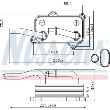 Nissens | Ölkühler, Motoröl | 90599
