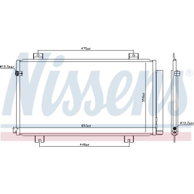 Nissens | Kondensator, Klimaanlage | 941180