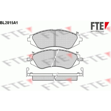 FTE | Bremsbelagsatz, Scheibenbremse | 9011002