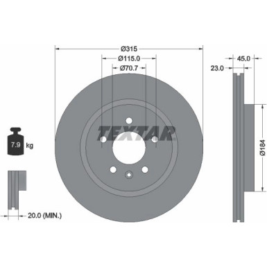 Textar | Bremsscheibe | 92239803