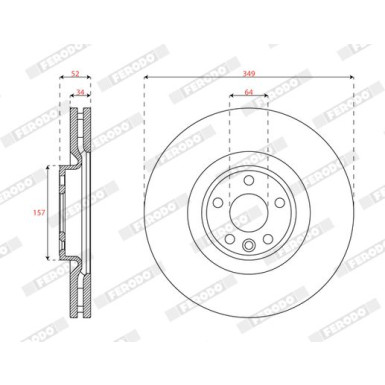 Ferodo | Bremsscheibe | DDF3051C-1