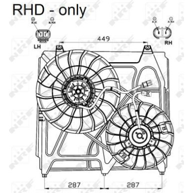 NRF | Lüfter, Motorkühlung | 47549