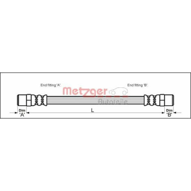 Metzger | Bremsschlauch | 4110594