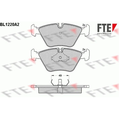 FTE | Bremsbelagsatz, Scheibenbremse | 9010066