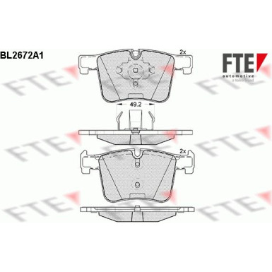 FTE | Bremsbelagsatz, Scheibenbremse | 9010907