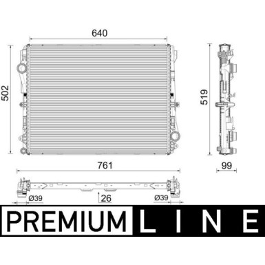 Mahle | Kühler, Motorkühlung | CR 2604 000P