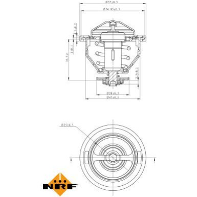 NRF | Thermostat, Kühlmittel | 725140