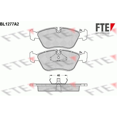 FTE | Bremsbelagsatz, Scheibenbremse | 9010086