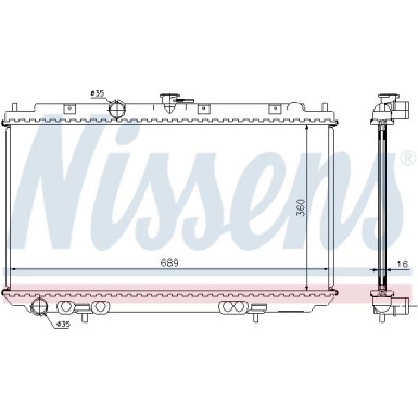 Nissens | Kühler, Motorkühlung | 67346A