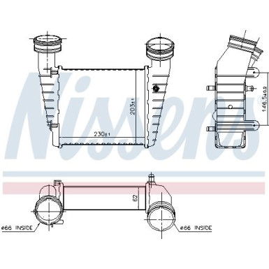 Nissens | Ladeluftkühler | 96680