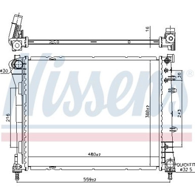 Nissens | Kühler, Motorkühlung | 606159