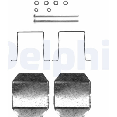 Delphi | Zubehörsatz, Scheibenbremsbelag | LX0338