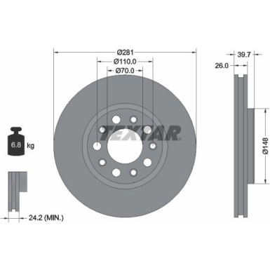 Textar | Bremsscheibe | 92230103