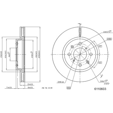 Metzger | Bremsscheibe | 6110603