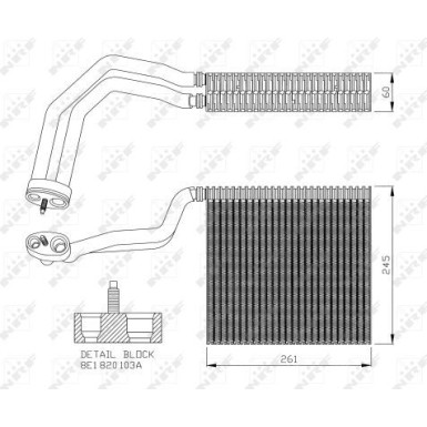 NRF | Verdampfer, Klimaanlage | 36138