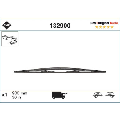 SWF | Wischblatt | Scheibenwischer | 132900