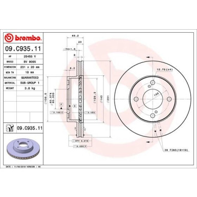 Brembo | Bremsscheibe | 09.C935.11