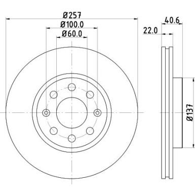 Hella | Bremsscheibe | 8DD 355 112-581