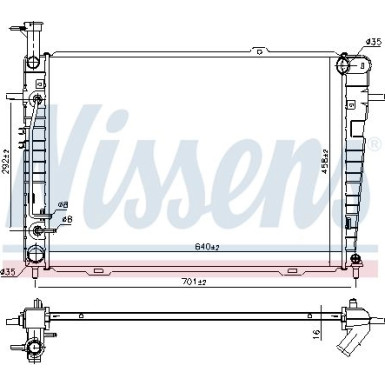 Nissens | Kühler, Motorkühlung | 675015