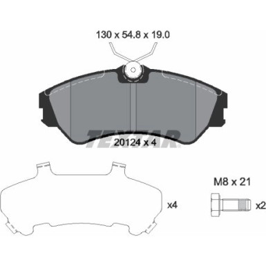 Textar | Bremsbelagsatz, Scheibenbremse | 2012401