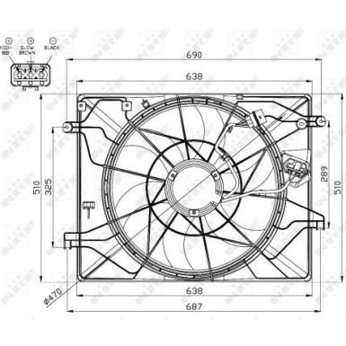 NRF | Lüfter, Motorkühlung | 47560