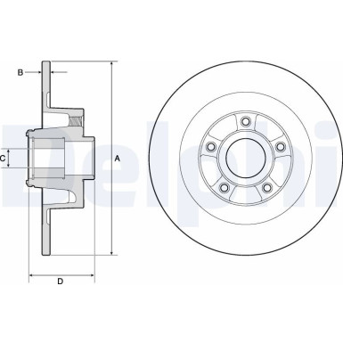 Delphi | Bremsscheibe | BG9135RS