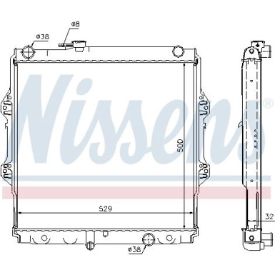 Nissens | Kühler, Motorkühlung | 64598A