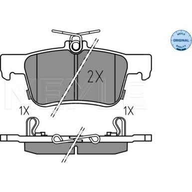 Meyle | Bremsbelagsatz, Scheibenbremse | 025 224 2915
